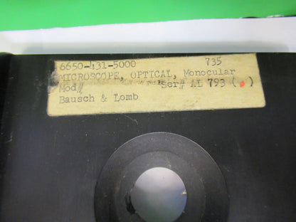 BAUSCH LOMB XY STAGE TABLE CLIPS OPTICS MICROSCOPE PART AS PICTURED V3-A-48