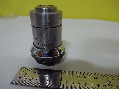 FOR PARTS MICROSCOPE OBJECTIVE BAUSCH LOMB 10X OPTICS AS IS BIN#P7-32