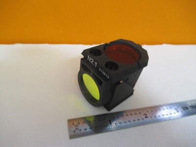LEITZ LEICA FLUORESCENCE N2.1 513812 FILTER CUBE MICROSCOPE PART AS PIC &H8-B-07