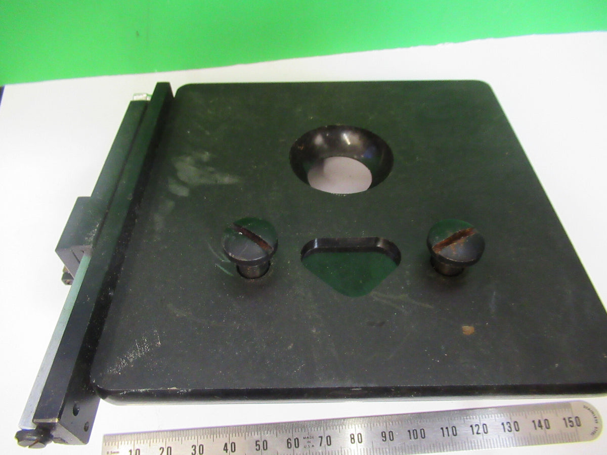 SPENCER AO VINTAGE STAGE TABLE XY ANTIQUE MICROSCOPE PART AS PICTURED X5-A-12