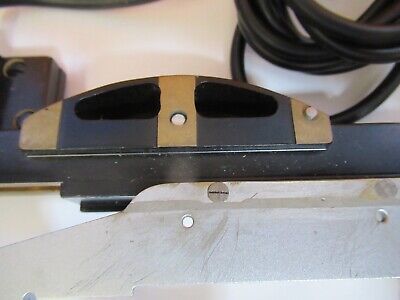 VICKERS UK ENGLAND STAGE MICROMETER CLIPS MICROSCOPE PART AS PICTURED &Q6-A-86