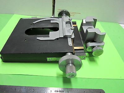 MICROSCOPE PART REICHERT AUSTRIA ZETOPAN STAGE SLIDE MICROMETER AS PICTURED B#29