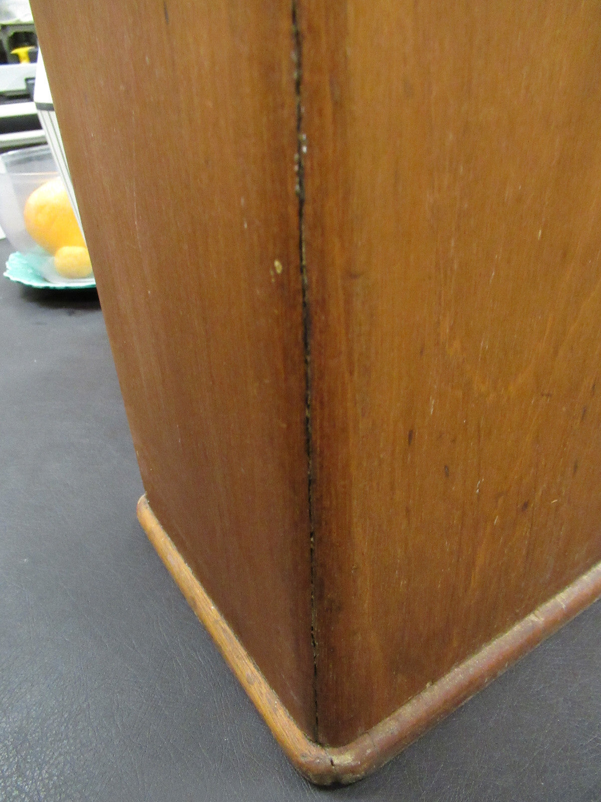EMPTY WOOD CABINET for ANTIQUE KORITSKA MILANO MICROSCOPE PART AS PICTURED &LOB