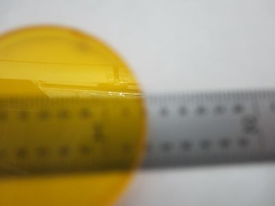 MICROSCOPE PART OBJECTIVE ZEISS GERMANY YELLOW FILTER OPTICS AS IS BIN#P4-06