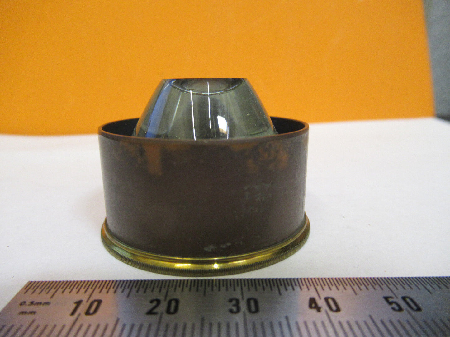 ANTIQUE BRASS ENGLAND RJ BECK CONDENSER PART MICROSCOPE PART AS PICTURED Y2-A-68