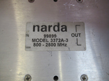RF MICROWAVE SPLITTER DIVIDER NARDA  3372A-3 800-2500 MHz PICTURED G4-A-19