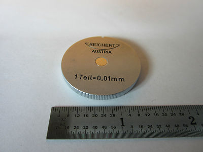 MICROSCOPE PART REICHERT AUSTRIA 1 TEIL = 0.01 mm RETICLE OPTICS BIN#31-08