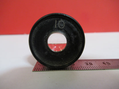 ANTIQUE BAUSCH LOMB EYEPIECE 10X OPTICS MICROSCOPE PART AS PICTURED  T7-A-02