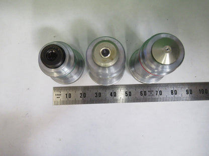 LOT 3ea OBJECTIVE BAUSCH LOMB INDUSTRIAL MICROSCOPE PART AS PICTURED X6-A-64
