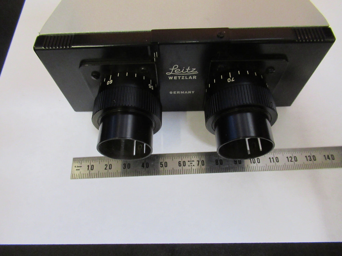 LEITZ GERMANY BINOCULAR HEAD LABORLUX MICROSCOPE PART AS PICTURED Y3-A-100