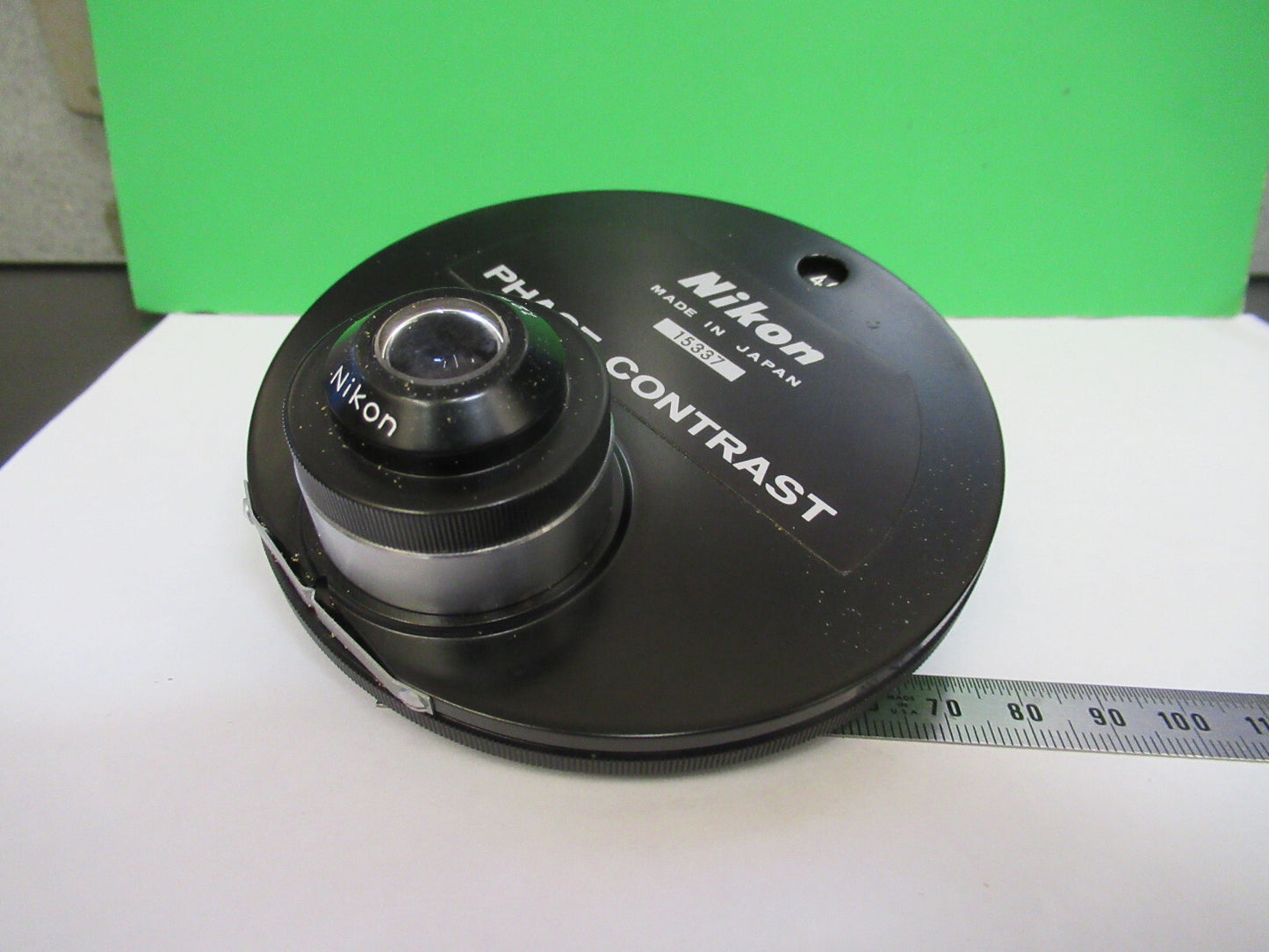NIKON JAPAN PHASE CONTRAST CONDENSER OPTICS MICROSCOPE PART AS PICTURED &G2-A-84