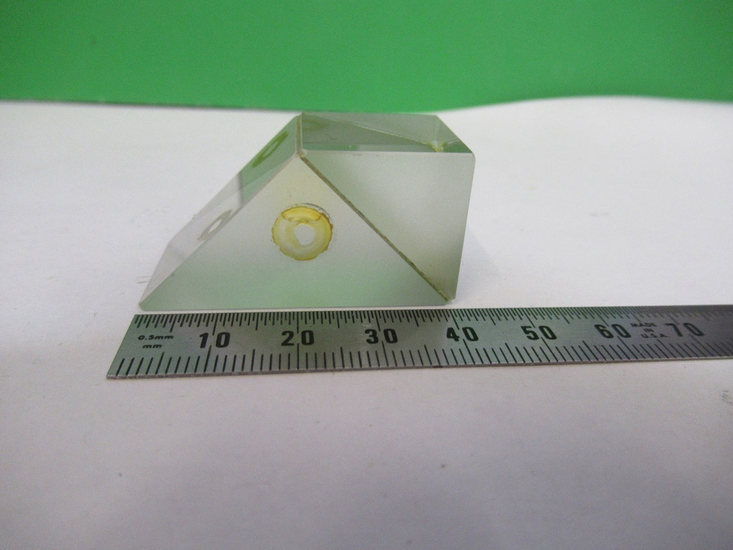 ANTIQUE BAUSCH LOMB GLASS PRISM OPTICS MICROSCOPE PART AS PICTURED  V3-A-55