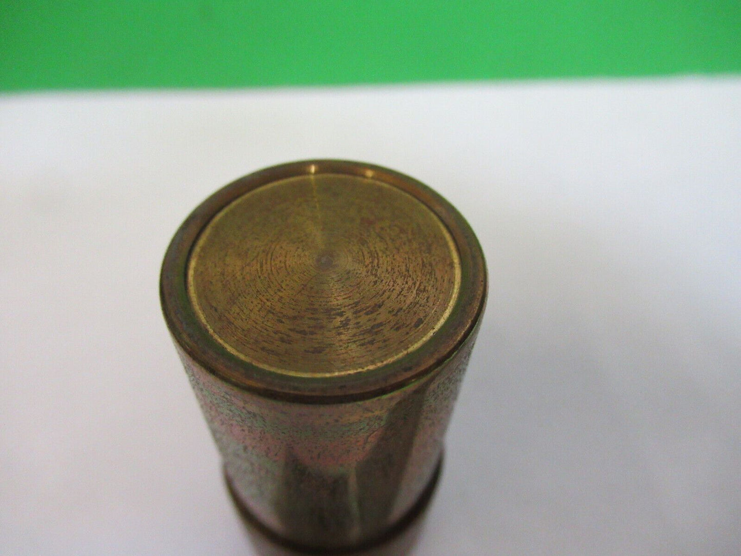 ANTIQUE BRASS EMPTY OBJECTIVE CAN BETZ MICROSCOPE PART AS PICTURED &R6-A-03