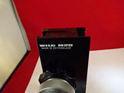 MICROSCOPE PART WILD HEERBRUGG SWISS M20 BRASS STAGE MICROMETER AS IS #51-A-08