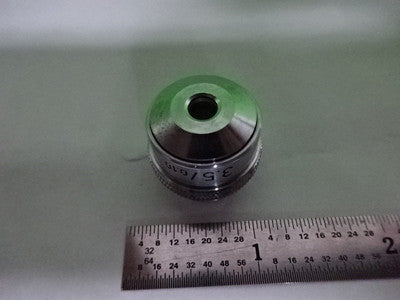 MIKROSKOP TEIL OBJEKTIV LEITZ WETZLAR DEUTSCHLAND 3.5X OPTIK AS IS B#4-DT-A-4