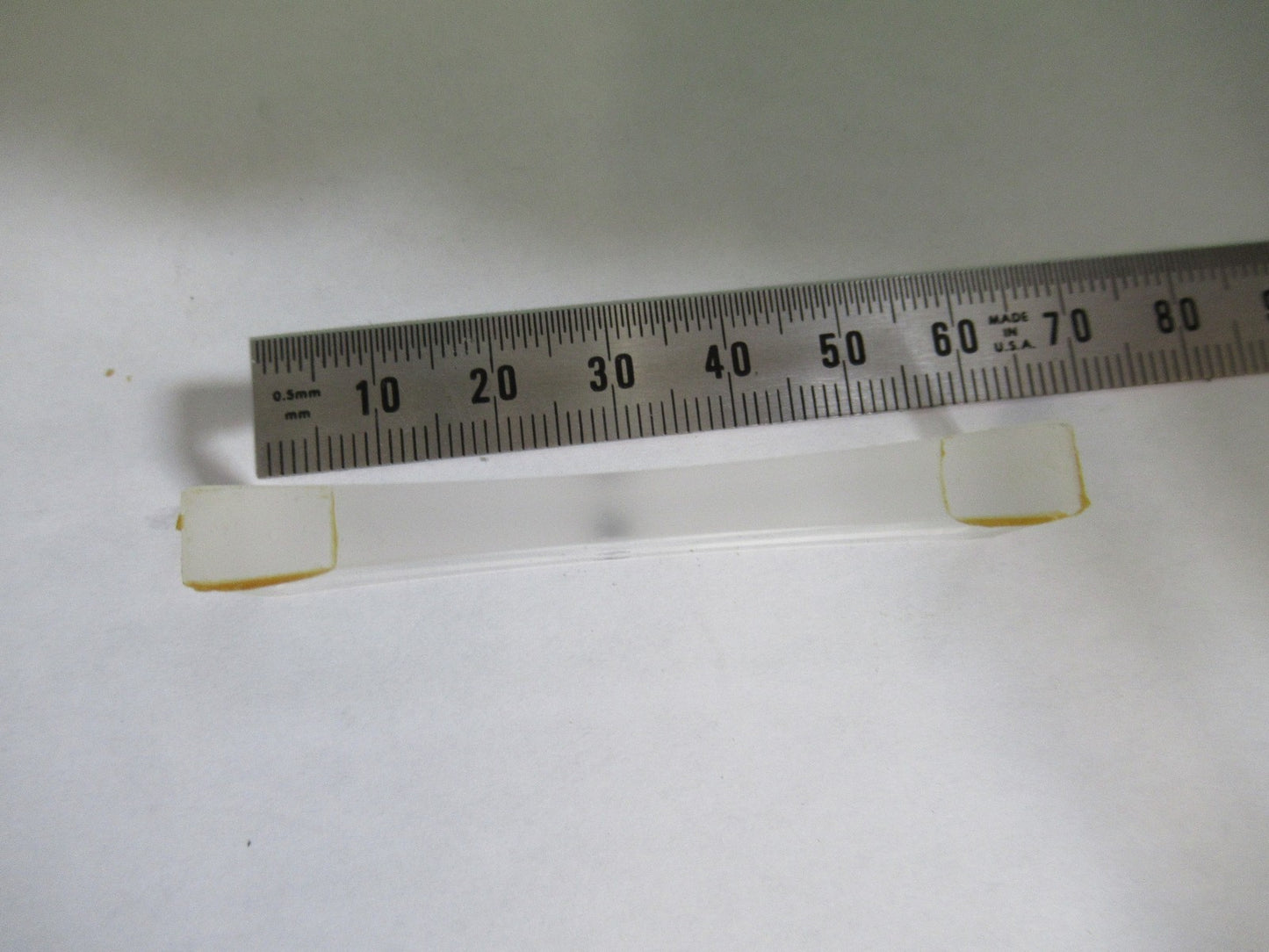 OPTICAL GLASS RECTANGULAR Bi CC CONCAVE LENS LASER OPTICS AS PICTURED 98-A-03