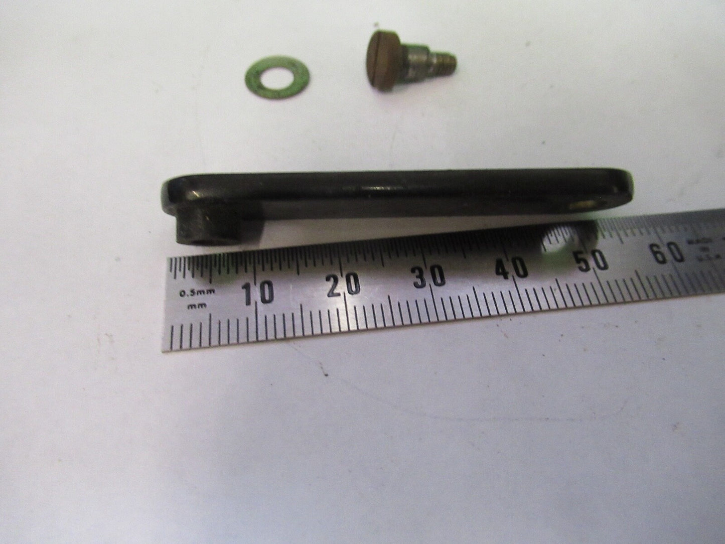 ANTIQUE BAUSCH LOMB BRASS MIRROR SUPPORT MICROSCOPE PART AS PICTURED G5-A-59