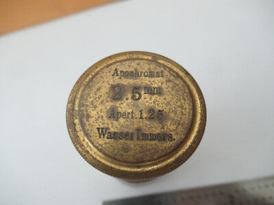 Carl Zeiss AG Jena 2.5mm Empty Brass Objective Can Microscope