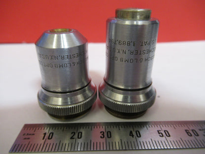 LOT BAUSCH LOMB OBJECTIVES 10X 43X OPTICS MICROSCOPE PART AS PICTURED  T7-A-06