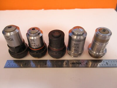 Lot 5 Ea Objective Lenses Optics Microscope Part