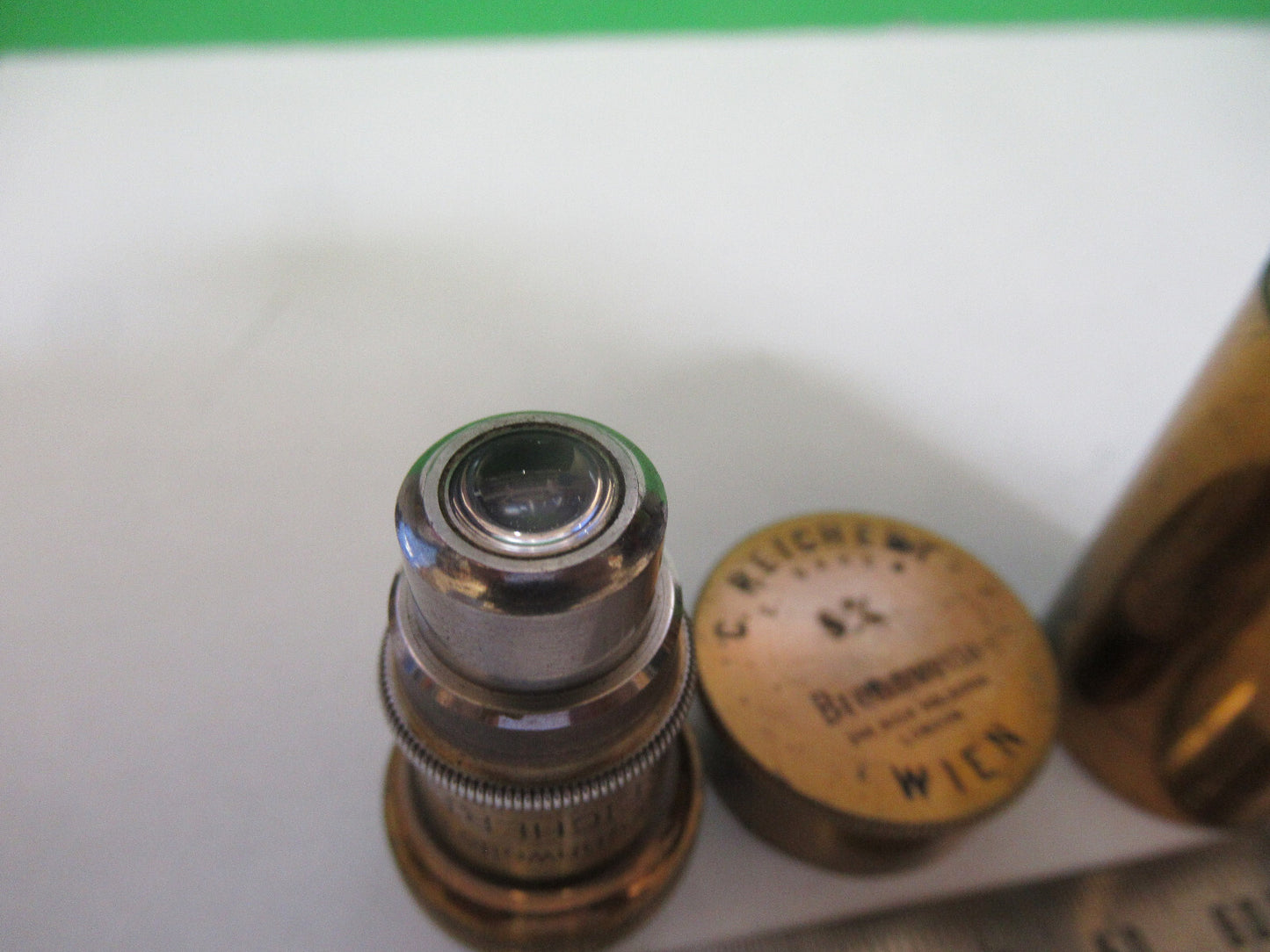 ANTIQUE REICHERT BAKER 8mm OBJECTIVE RARE MICROSCOPE PART AS PICTURED R2-B-22