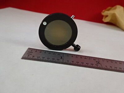 MICROSCOPE PART POLARIZER MOUNTED [burnt center] OPTICS AS IS BIN#P1-C-12