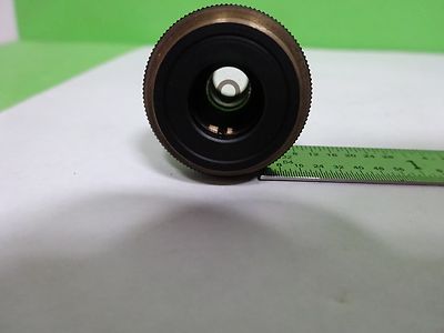 MICROSCOPE PART OBJECTIVE OLYMPUS JAPAN PL10 PLAN 10X OPTICS AS IS BIN#Y5-K-01