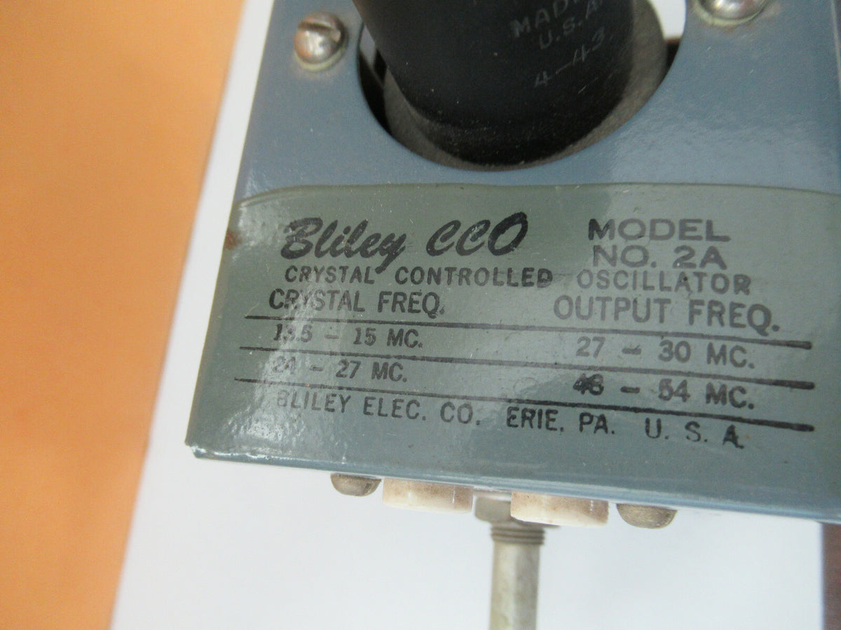Rare Antique Bliley Electric Co. Oscillator Cco 2A Ham Radio