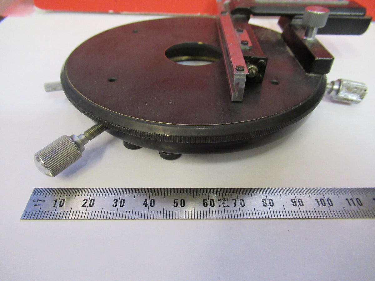 OLYMPUS JAPAN STAGE XY TABLE MICROMETER MICROSCOPE PART AS PICTURED X3-B-65