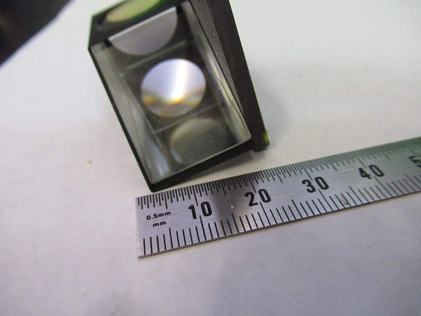BAUSCH LOMB GLASS PRISM HEAD OPTICS MICROSCOPE PART AS PICTURED S7-A-55
