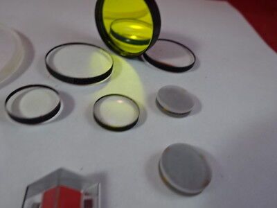 LOT OPTICAL GLASS LENSES PRISMS FILTERS LASER OPTICS AS PICTURED &R7-A-30