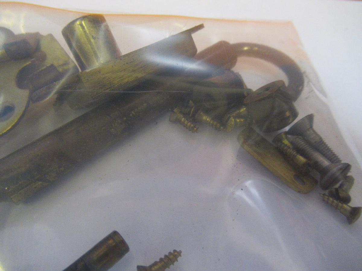 ANTIQUE BRASS BAUSCH LOMB LOT LOCK NO/ KEY MICROSCOPE PART AS PICTURED Y2-A-60