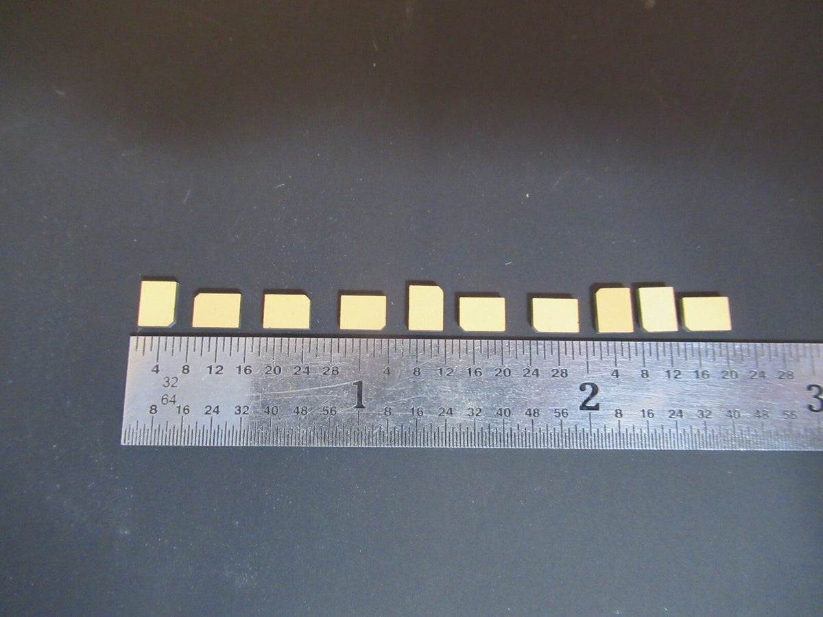 Lot Quartz Y-cut Piezoelectric Blanks Gold Plated Ultrasonic Sensor