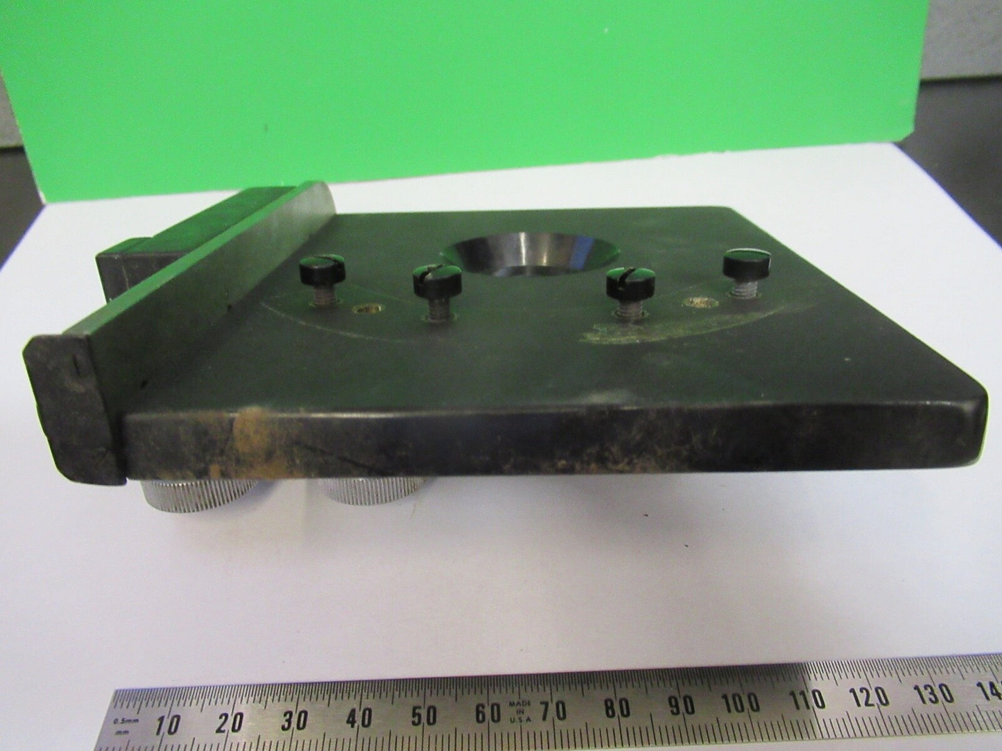 BAUSCH LOMB STAGE XY TABLE WORKS OK  MICROSCOPE PART AS PIC  z7-b-11