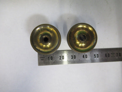 ANTIQUE BAUSCH LOMB SET OF KNOBS MICROADJUST MICROSCOPE PART AS PICTURED F3-B-68
