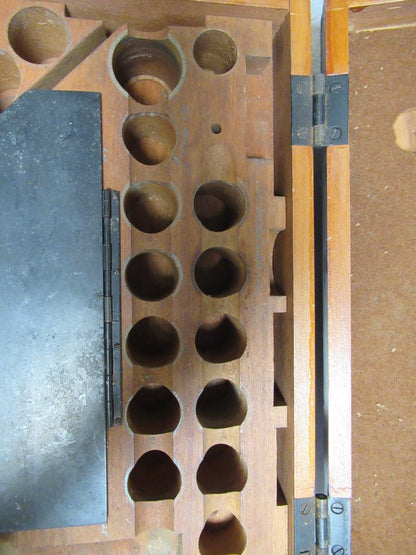 ANTIQUE WOOD BOX BAUSCH LOMB ACCESSORIES EMPTY MICROSCOPE PART AS PICTURED TD-4