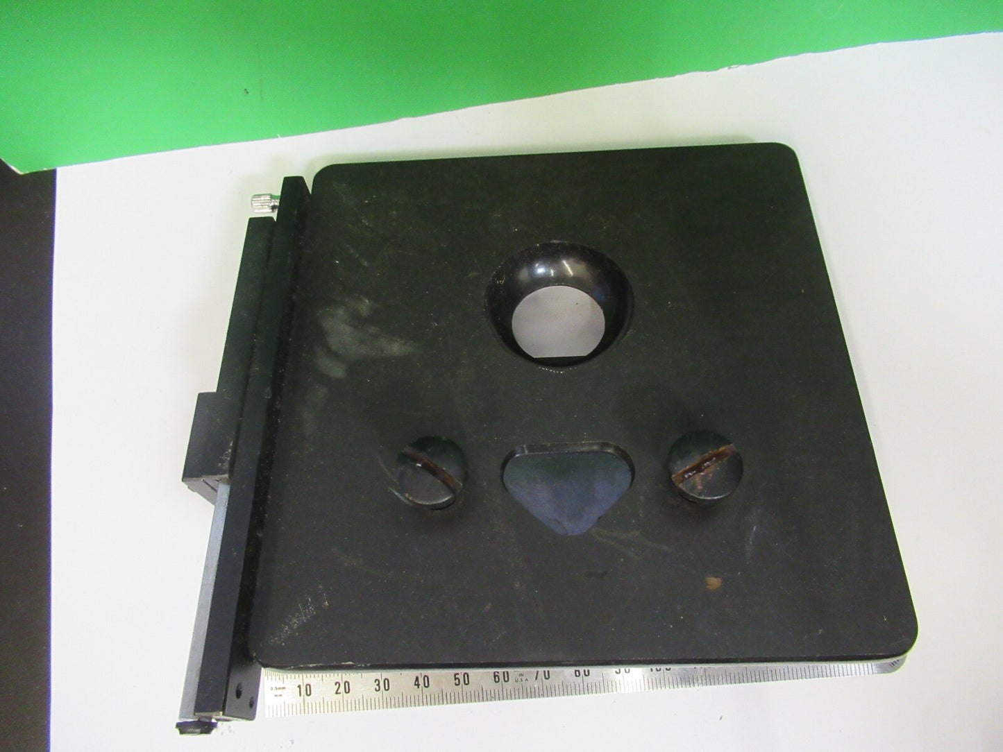 SPENCER AO VINTAGE STAGE TABLE XY ANTIQUE MICROSCOPE PART AS PICTURED X5-A-12