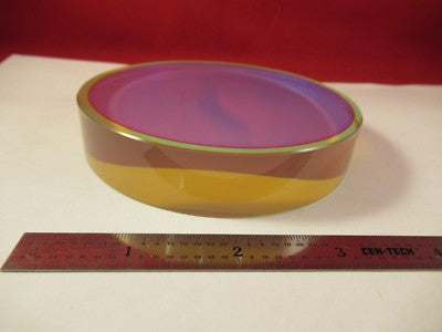 OPTICAL 4" DIA ZERODUR FLAT COATED DICHROIC SPECTRA PHYSICS PRO OPTICS &M3-A-06