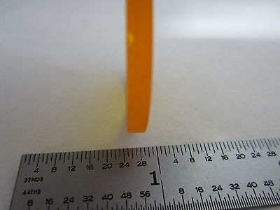 MICROSCOPE PART OBJECTIVE ZEISS GERMANY YELLOW FILTER OPTICS AS IS BIN#P4-06