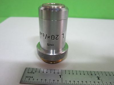 MIKROSKOPTEIL OBJEKTIV LEITZ GERMANY L 20X INFINITY OPTICS AS IS T1-08