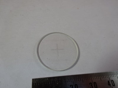 CROSSHAIR RETICLE MICROMETER for OCULAR MICROSCOPE OPTICS AS IS &51-A-47