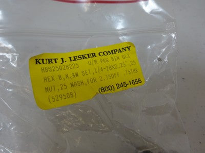 HIGH VACUUM KUST LESKER LOT SCREWS NUTS AS IS BIN#N8-H-13