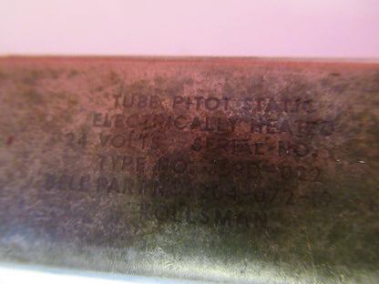 BELL AIRCRAFT 204-072-195-1 PITOT TUBE STATIC ELECTRIC HEAT AS PICTURED S3-B-67