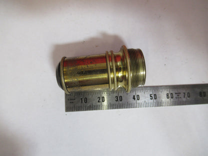 ANTIQUE BRASS LENS OBJECTIVE MICROSCOPE AS PICTURED &F8-A-80
