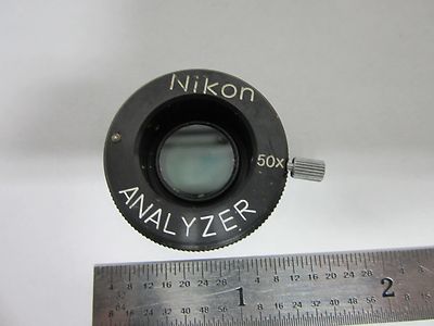 MICROSCOPE PART NIKON POLARIZER ANALYZER 50X OPTICS BIN#F6-16