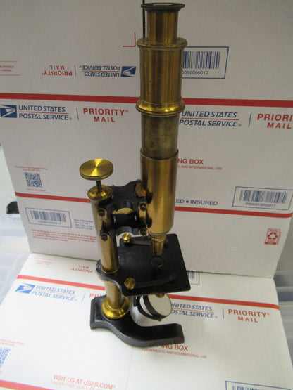 BRASS ANTIQUE SEIBERT GERMANY RARE MICROSCOPE  AS PICTURED LOB-PARYLE
