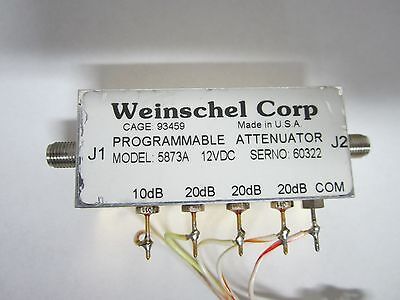 RF WEINSCHEL PROGRAMMABLE ATTENUATOR MICROWAVE FREQUENCY RACAL BIN#F3-48