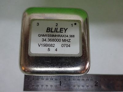 OSCILLATOR QUARTZ FREQUENCY CONTROL BLILEY 34.368 MHz STANDARD NICE BIN#B1-HA-09