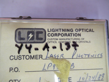 OPTICAL ex-NASA COATED LENS PRO LASER OPTICS AS PICTURED Y4-A-137