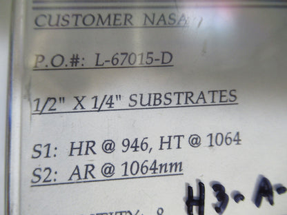 Optical ex-NASA Lot 1064nm Lenses Optics